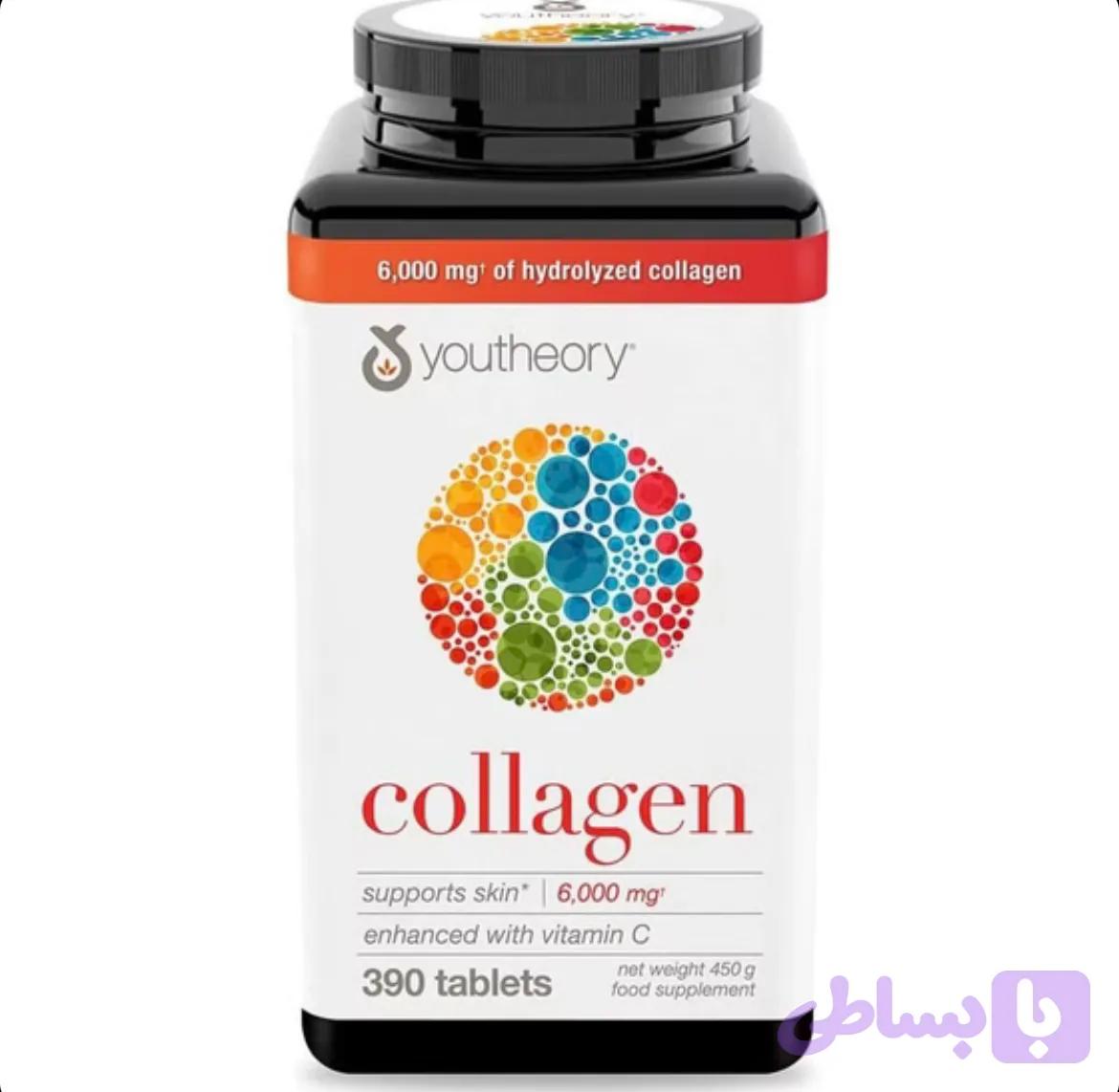 قرص کلاژن ساز یوتئوری مدل Collagen + Biotin بسته 390(اورجینال)
