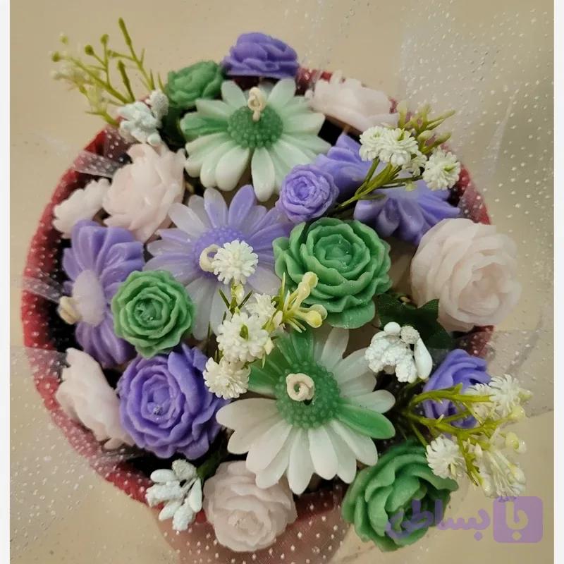 شمع دستساز باکس گل — تصویر 1