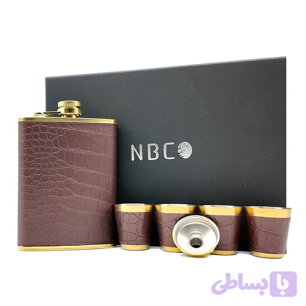 ست هیپ فلاسک ان بي کو مدل FLNB-1275 (بدنه استیل با روکش چرمی )