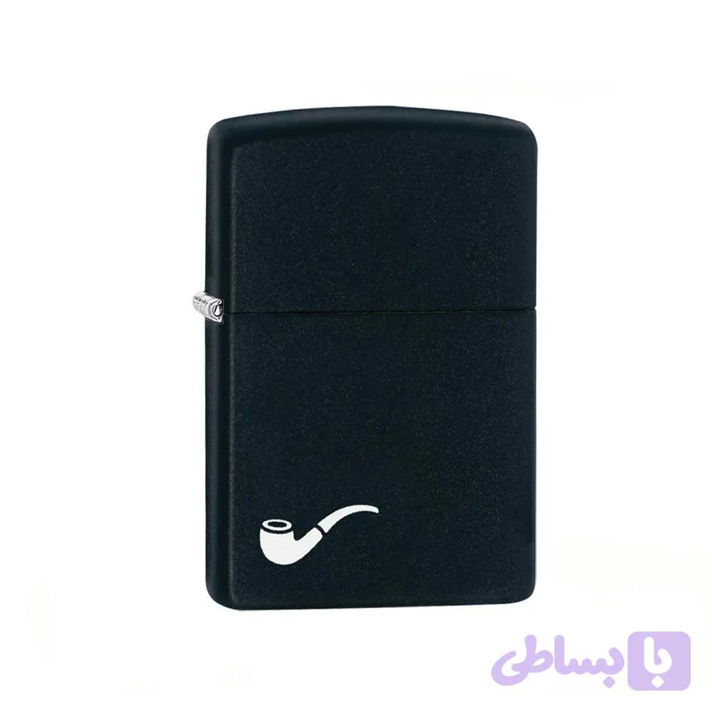فندک زیپو اورجینال مدل 218PL (مشکی مات ساده مخصوص پیپ )