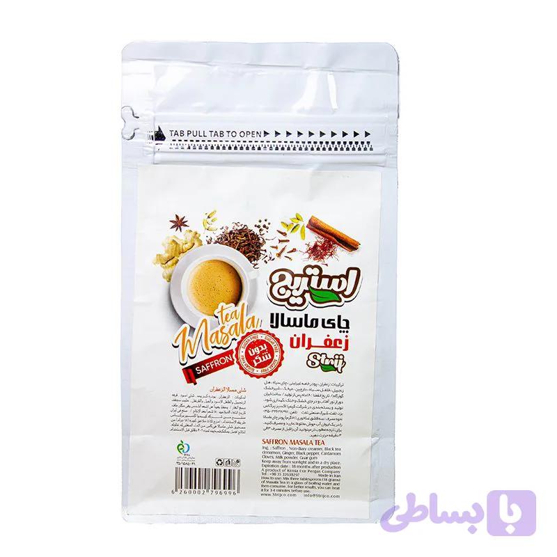 چای ماسالا زعفران با شکر قهوه‌ای 200 گرمی استریج — تصویر 1