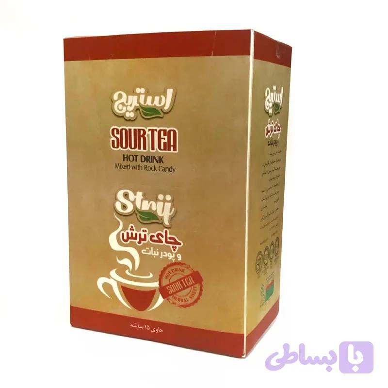 پودر نوشیدنی چای ترش و پودر نبات ساشه ای 150 گرمی استریج — تصویر 1