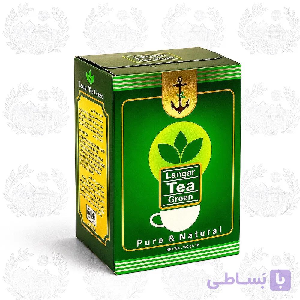چای سبز 200 گرمی لنگر جعبه سبز — تصویر 1