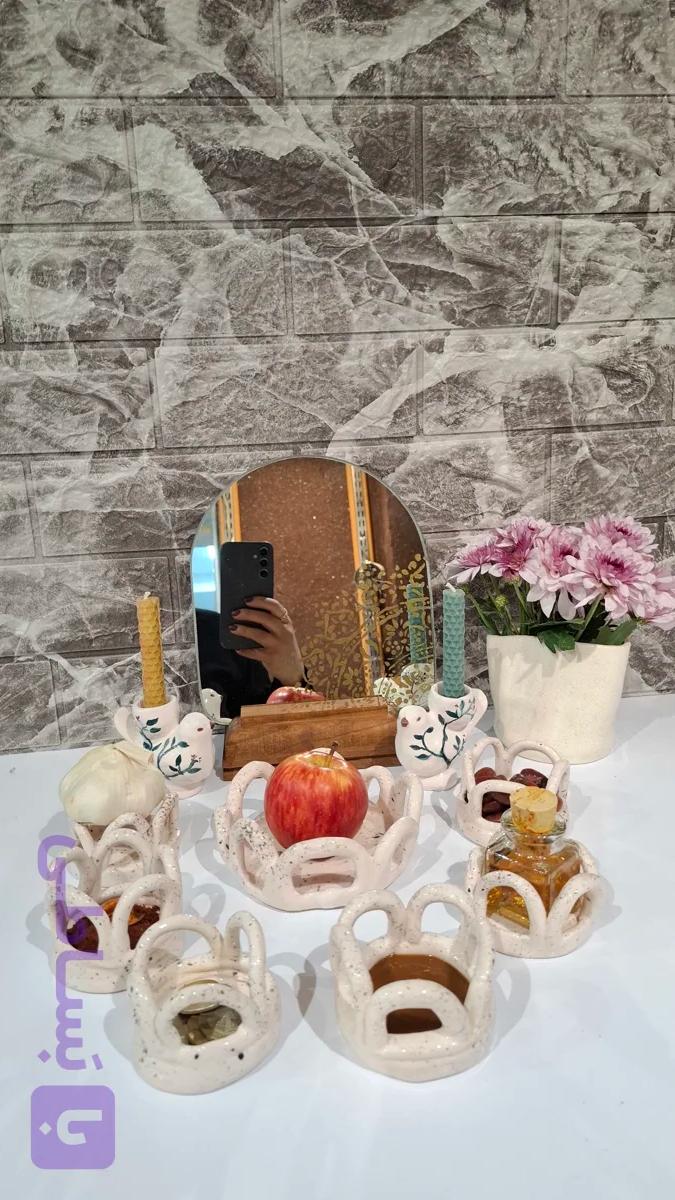 هفت سین سرامیکی دست ساز مدل پیچ