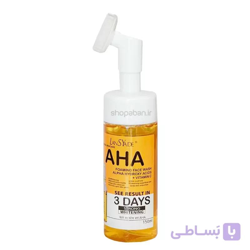 فوم شستشوی صورت AHA لنسیاد براش دار حجم 150 میلی لیتر — تصویر 1