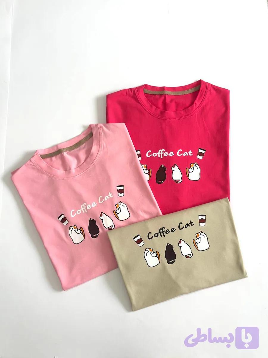 تیشرت باکسی coffee cat — تصویر 1