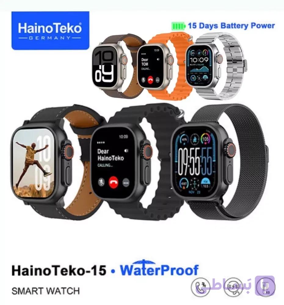 ساعت هوشمند Haino Teko Ultra 2 مدل A2 | صفحه نمایش AMOLED، بدنه فلزی، ضد آب، همراه با ۳ بند (استیل، سیلیکونی، چرمی) — تصویر 1