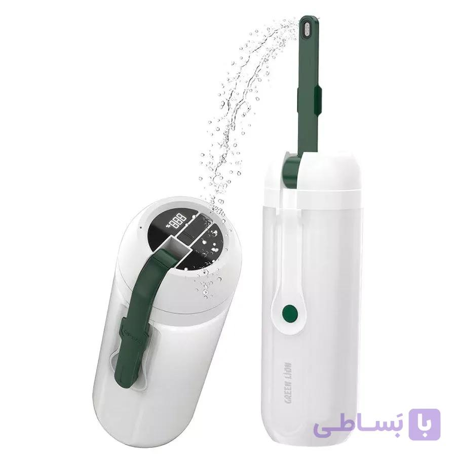خودشور مسافرتی شارژی مخزن دار گرین لاین Green Lion Bidet Go with Built-In Water Tank | دو حالت پاشش، موتور 6400 دور، IPX6، 350 میلی‌لیتر — تصویر 1