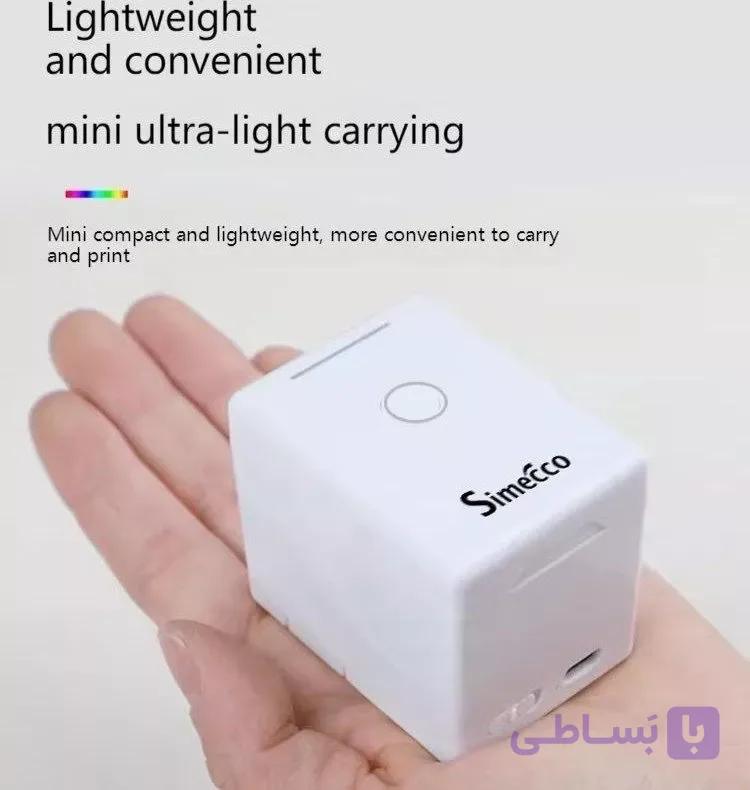 چاپگر دستی رنگی Simecco | پرینتر قابل حمل با اتصال WiFi و کنترل از طریق موبایل | مناسب چاپ روی سطوح مختلف — تصویر 1