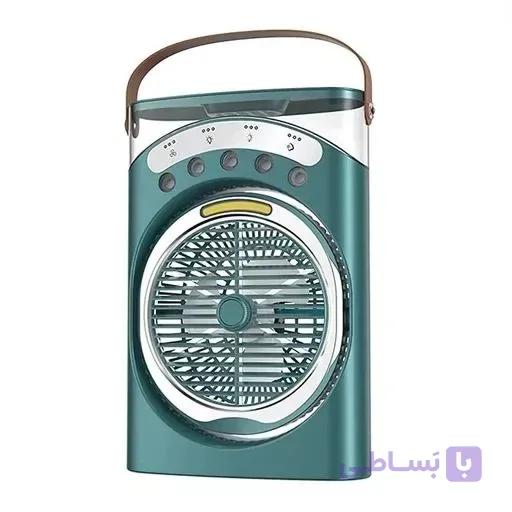 پنکه شارژی مه پاش مدل YT-M2052 | همراه با ۵ خروجی مه سرد، چراغ خواب ۷ رنگ و چراغ قوه ۳ حالته — تصویر 1