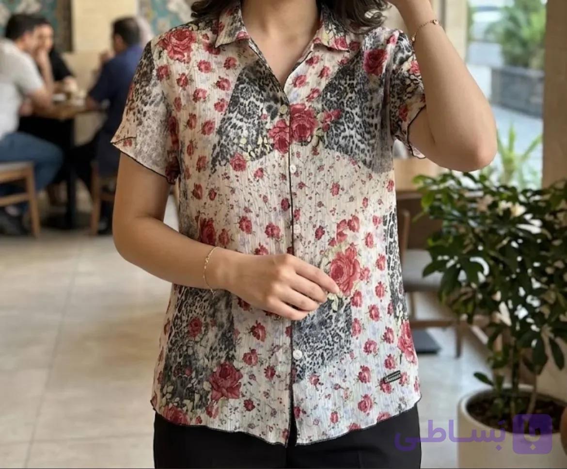 شومیز برند Hoge سایز XL رنگ گلدار