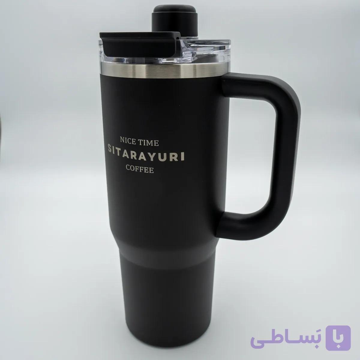 تراول ماگ تامبلر مگنتی سیتارایوری ۹۰۰ میل استیل دوجداره با درب دوحالته — تصویر 1
