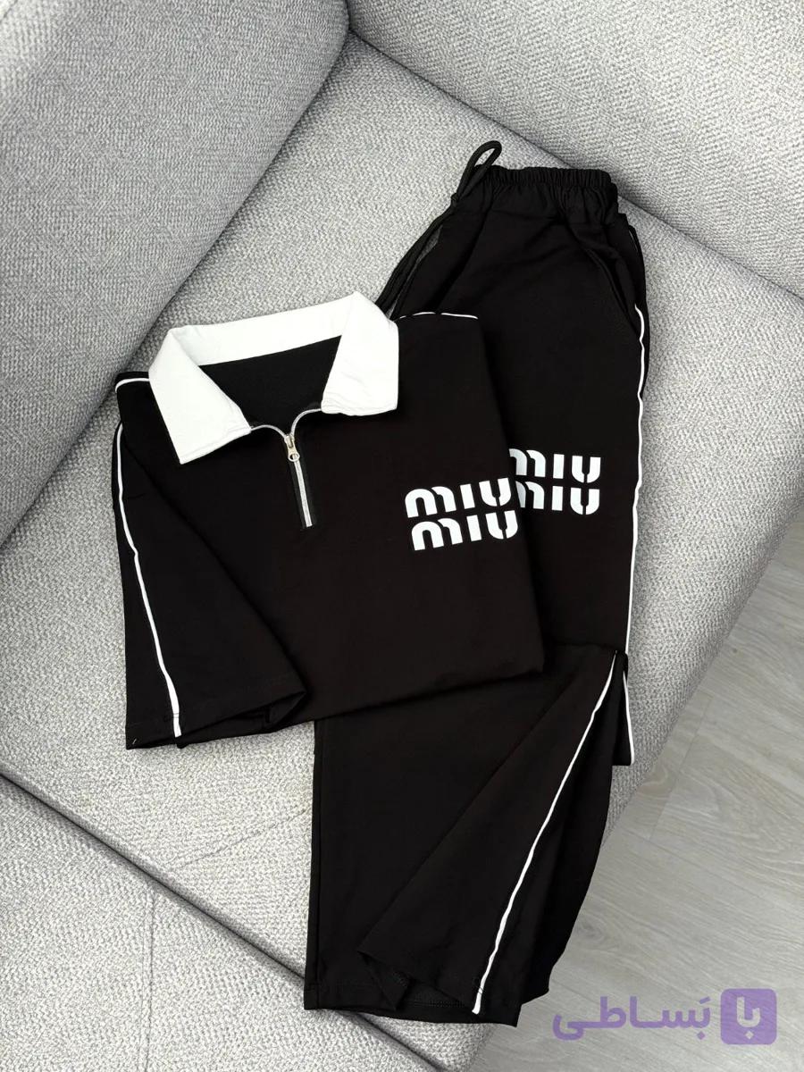 ست نیم زیپ و شلوار miu miu — تصویر 1