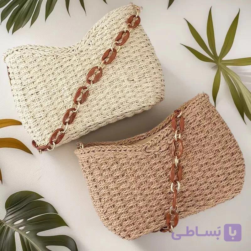 کیف رافیا تابستانی آستر دار زنانه-وارداتی کد۱۰۳