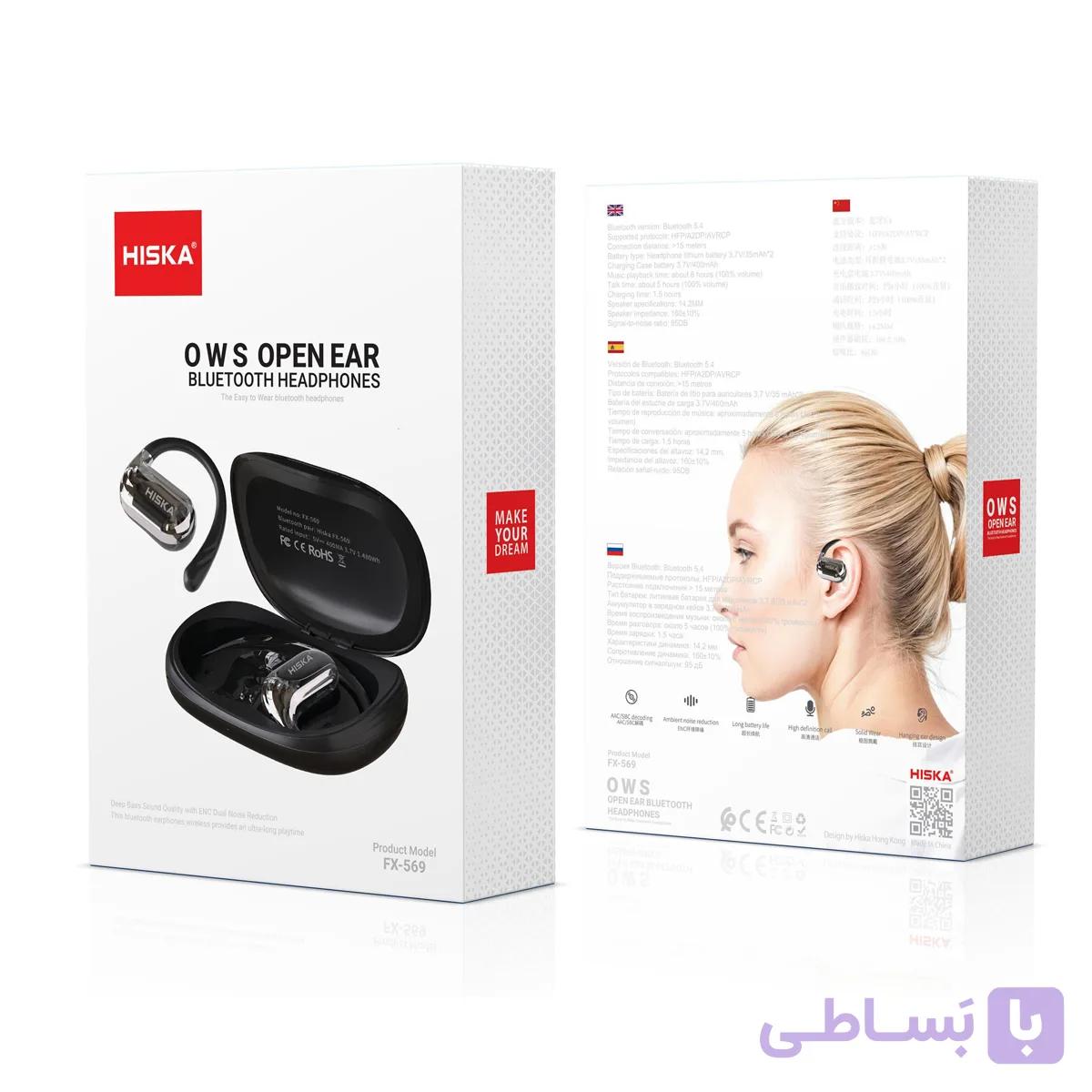 هندزفری بلوتوث OWS هیسکا مدل FX-569 — تصویر 1