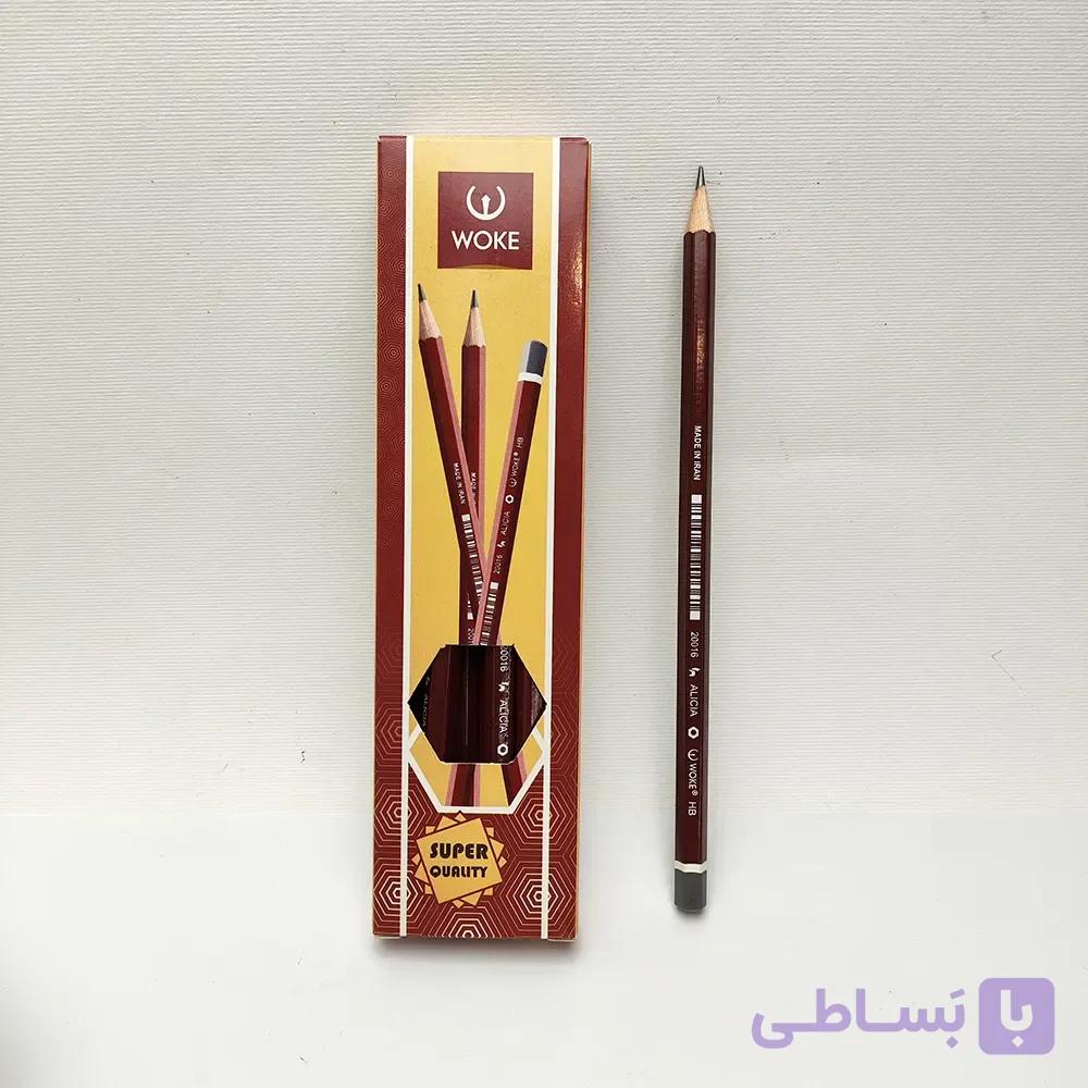 Woke وک مداد مشکي چوب 20016 بدنه شش گوش 00415 — تصویر 1