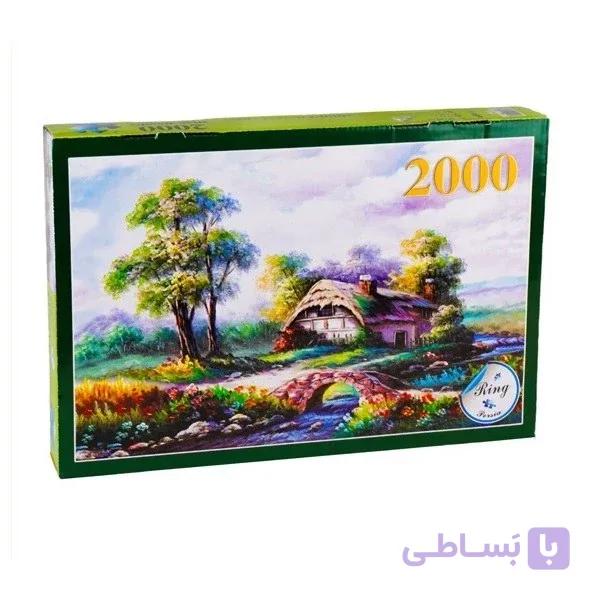 Ring رینگ پازل 2000 تیکه طرح کلبه و رودخانه — تصویر 1