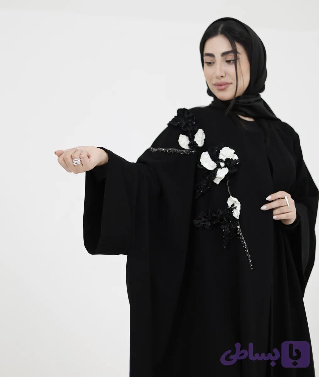 عبای مجلسی طرح گل مخمل