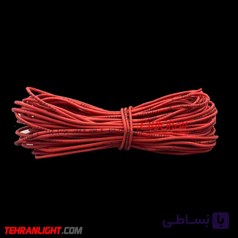 سیم روکش سیلیکونی 25 صدم قلع اندود مدل مفتولی 10 متری