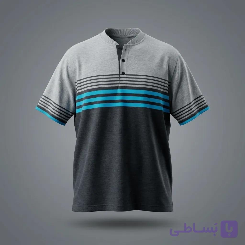 پولوشرت مردانه یقه دیپلمات مدل Ocean Line — تصویر 1
