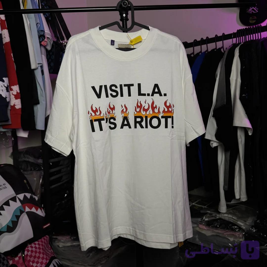 تیشرت گلری دپت آتیشی – سفید Gallery dept L.A — تصویر 1