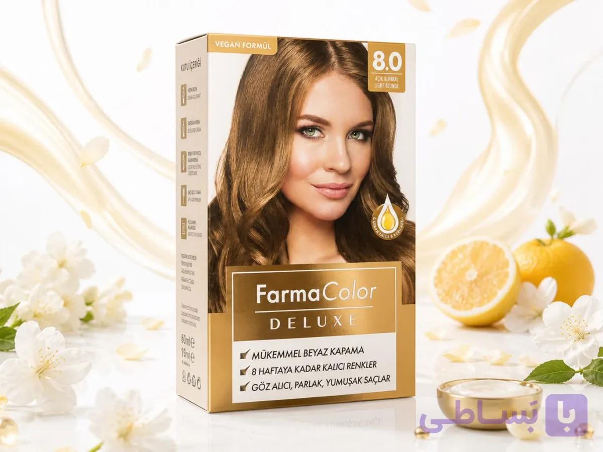 رنگ موی فارماکالر دیلاکس (FarmaColor Deluxe)  شماره 8.0 بلوند روشن