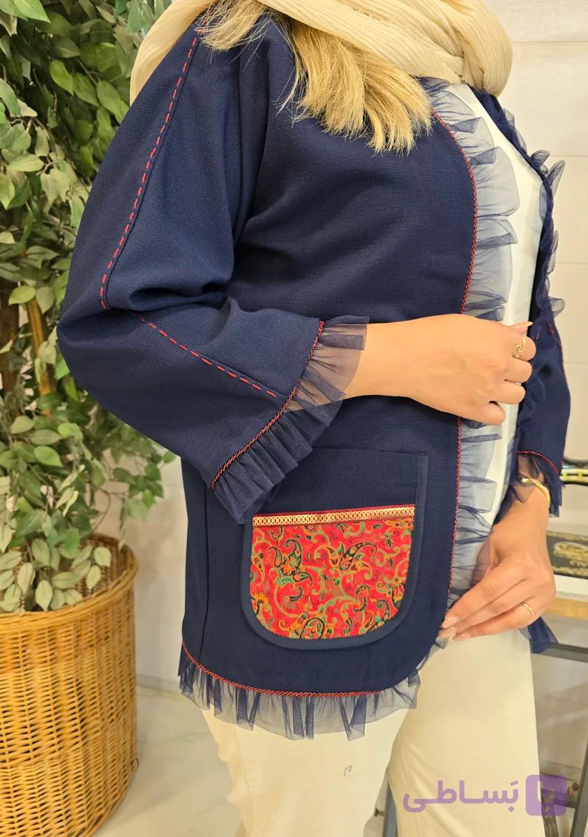کت کرپ مجلسی ،جیب ترمه مدل ۷۱۱