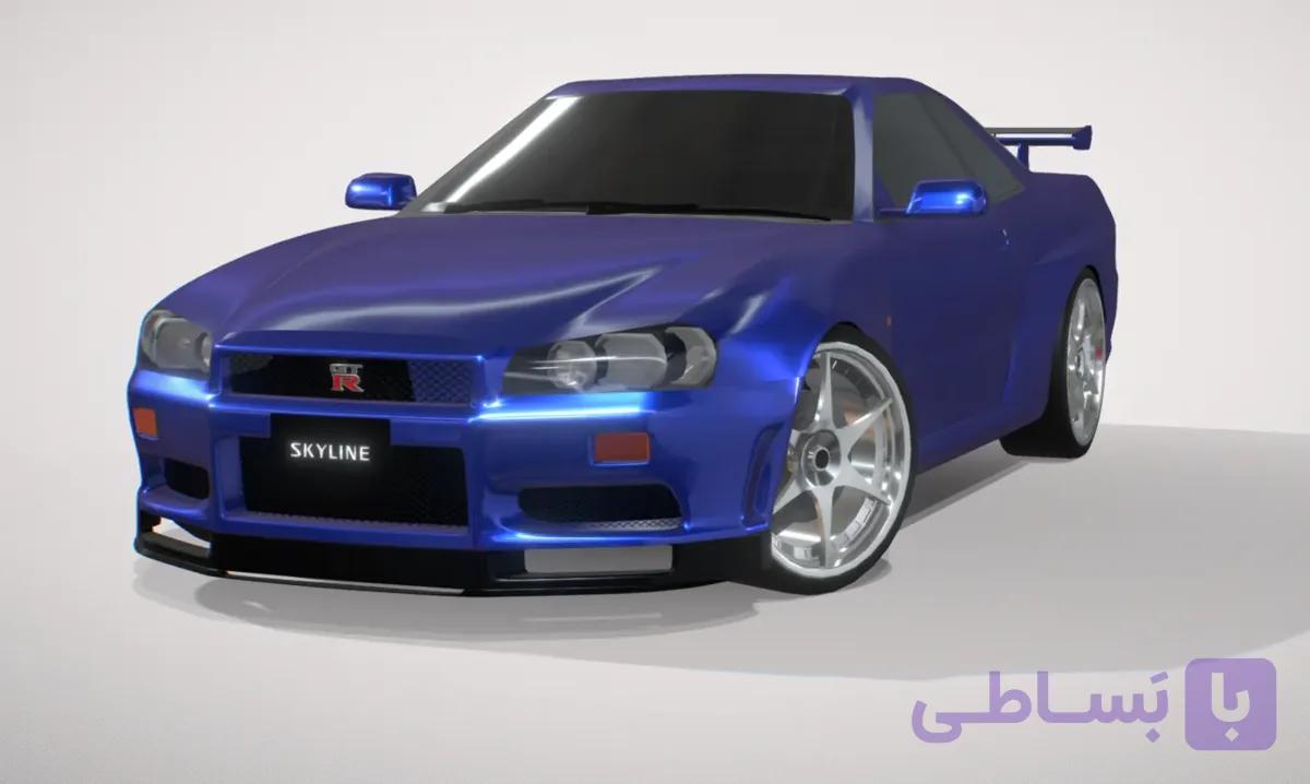دانلود مدل سه بعدی ماشین نیسان gtr (همراه با تسکچر) — تصویر 1