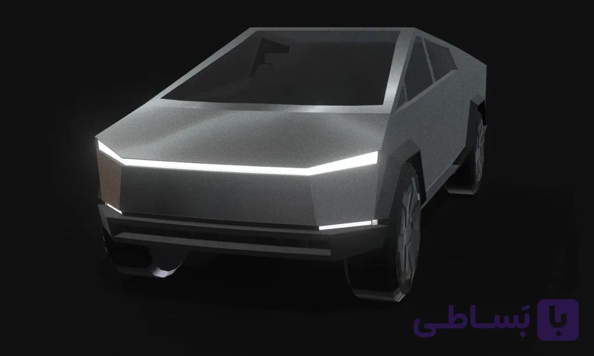 دانلود مدل سه بعدی تسلا سایبرتراک (همراه با تسکچر) — تصویر 1