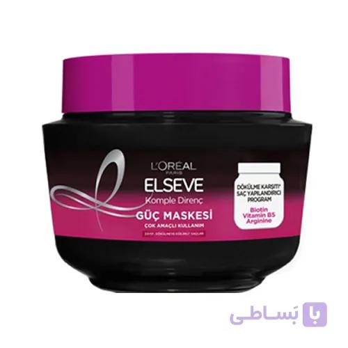 ماسک مو تقویت‌کننده و ضد ریزش لورال مدل Elseve Komple Direnç حجم 300 میلی‌لیتر — تصویر 1