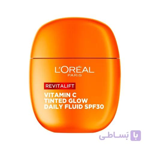 کرم مرطوب کننده رنگی و درخشان لورال مدل Revitalift Clinical حاوی ویتامین C با SPF30 حجم 40 میلی‌لیتر — تصویر 1
