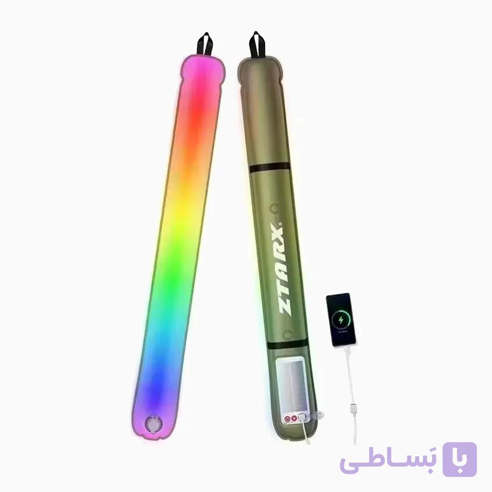 چراغ بادی RGB خورشیدی Ztarx A86 — تصویر 1
