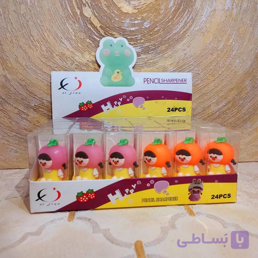 مداد تراش عروسکی فانتزی طرح دختر میوه‌ای (همراه با باکس طلقی) — تصویر 1