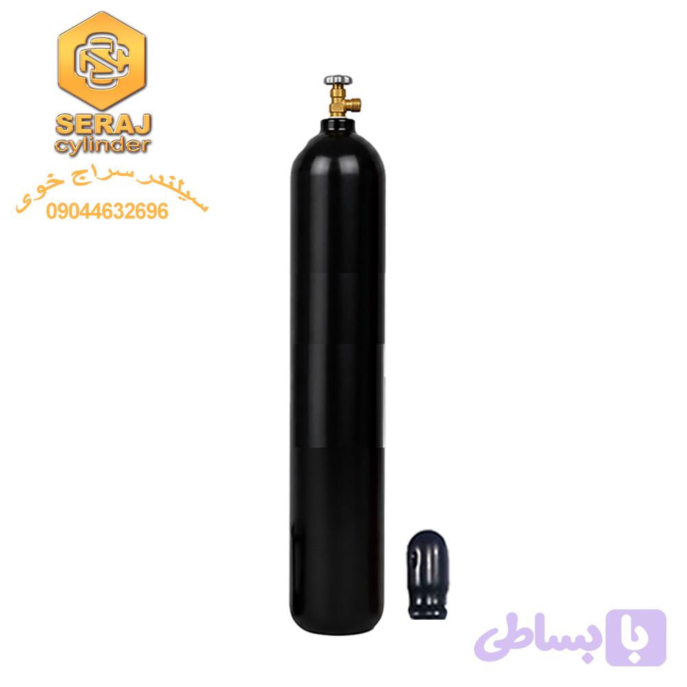 مخزن(کپسول) 50 لیتری ( O2-CO2-N2-Ar,…) با شیر و کاپ — تصویر 1