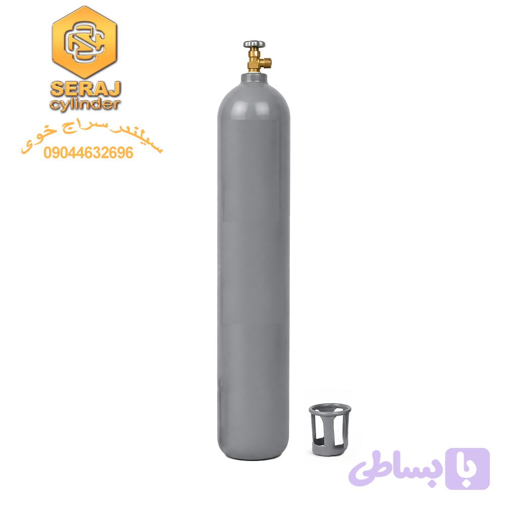 مخزن(کپسول) 40 لیتری ( -CO2-N2-Ar,…) با شیر و کاپ — تصویر 1