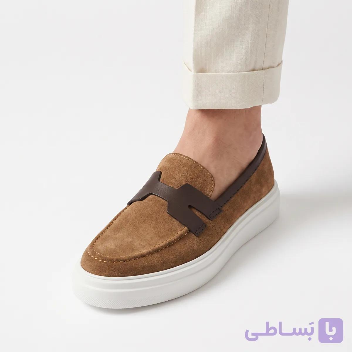 کفش لوفر چرم جیر مردانه | چرم گاوی اصل | بالیستکو کد 80 — تصویر 1