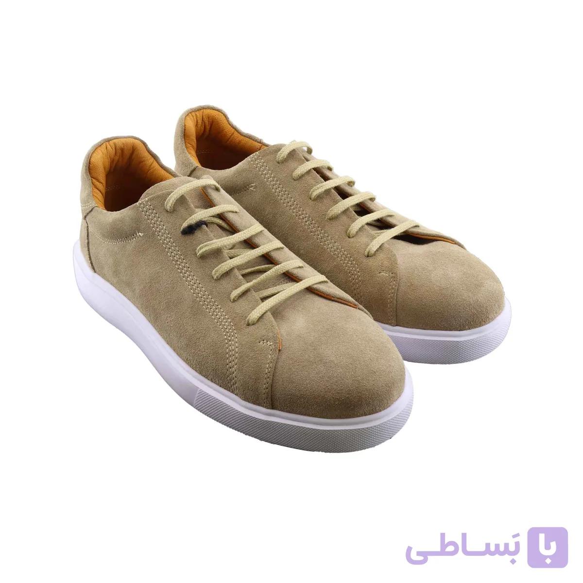 کفش اسپرت جیر کرم طبیعی کد 63 — تصویر 1