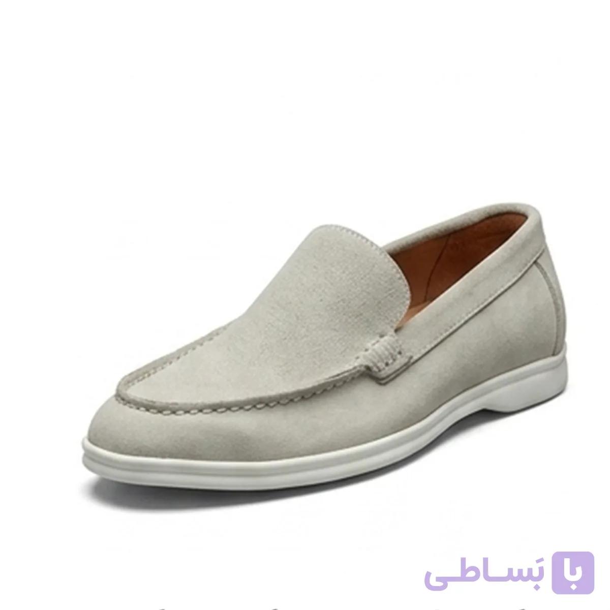 کفش کالج مردانه جیر سفید کد 69 — تصویر 1