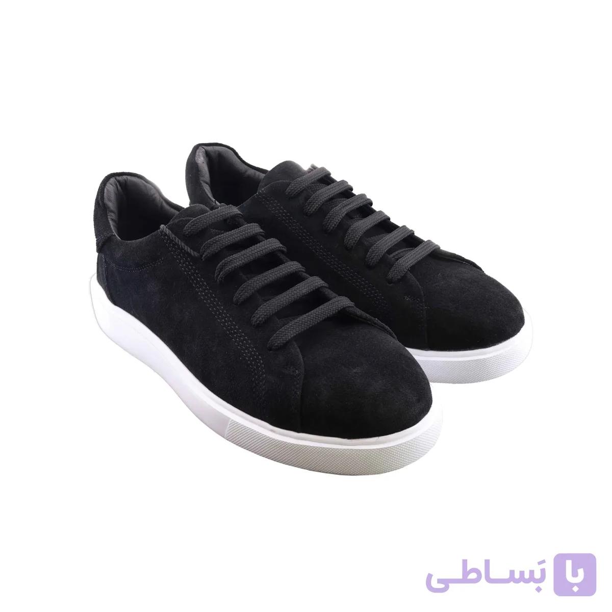 کفش اسپرت جیر مشکی مردانه تمام طبیعی کد 61 — تصویر 1