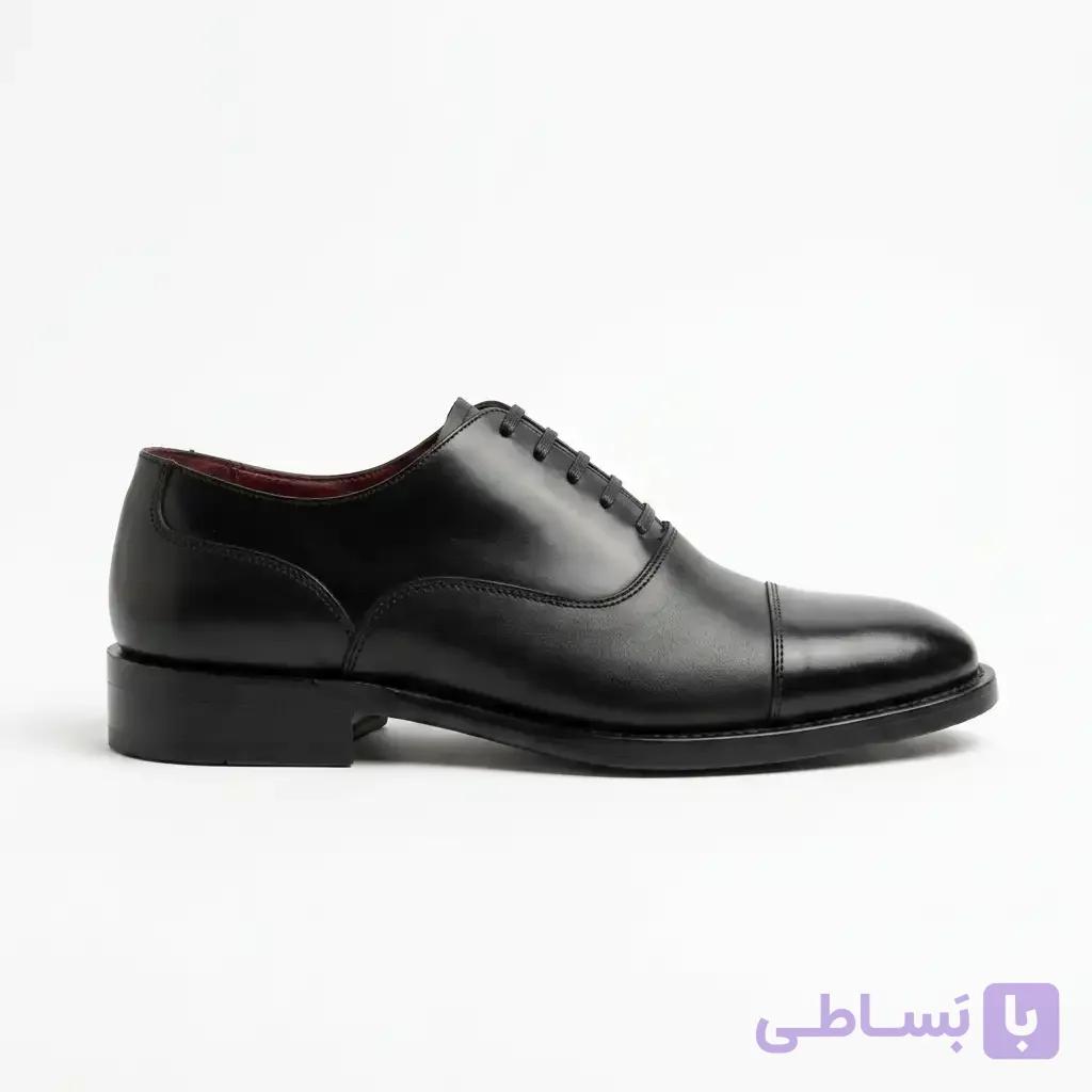 کفش کلاسیک مردانه اکسفورد چرم مشکی بالیستکو — کد ۹۵ — تصویر 1