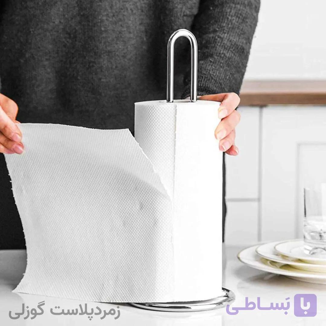جا دستمال رولی استیل امپرلند مدل گرد — تصویر 1