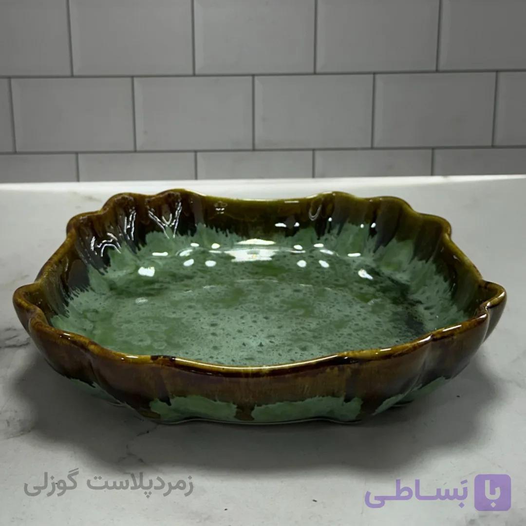 ظرف شیرینی خوری سرامیکی شره ای — تصویر 1