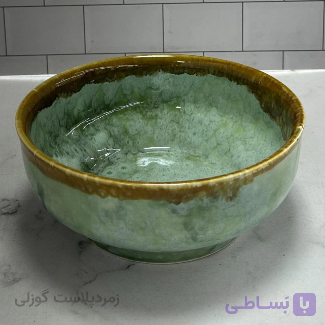 کاسه شیاردار سرامیکی شره ای بزرگ — تصویر 1