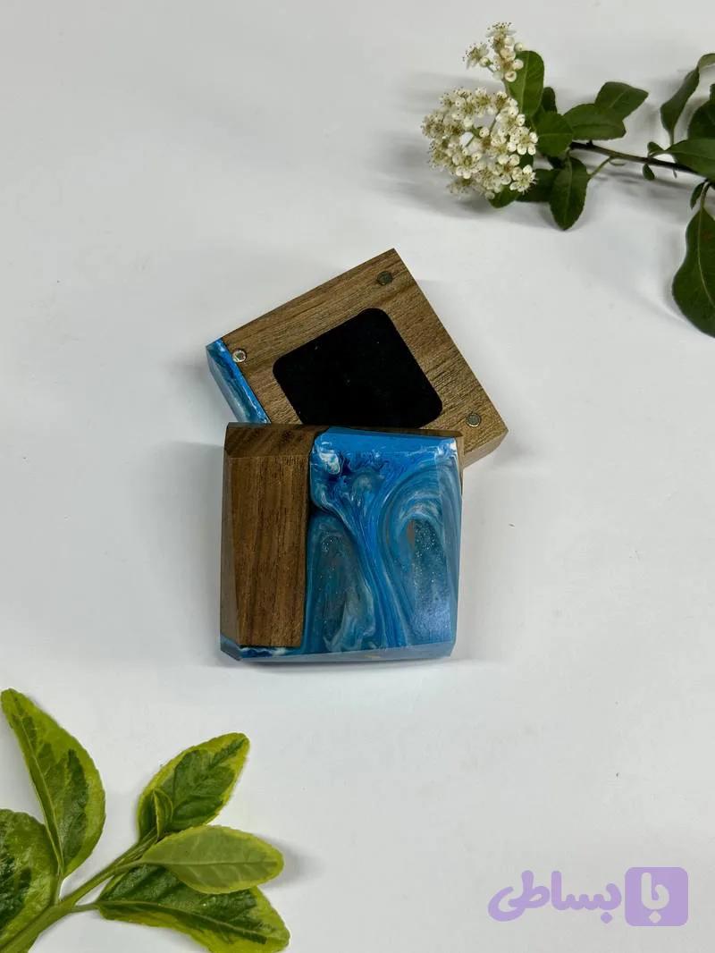 جعبه انگشتری چوب و رزین بیتا — تصویر 1