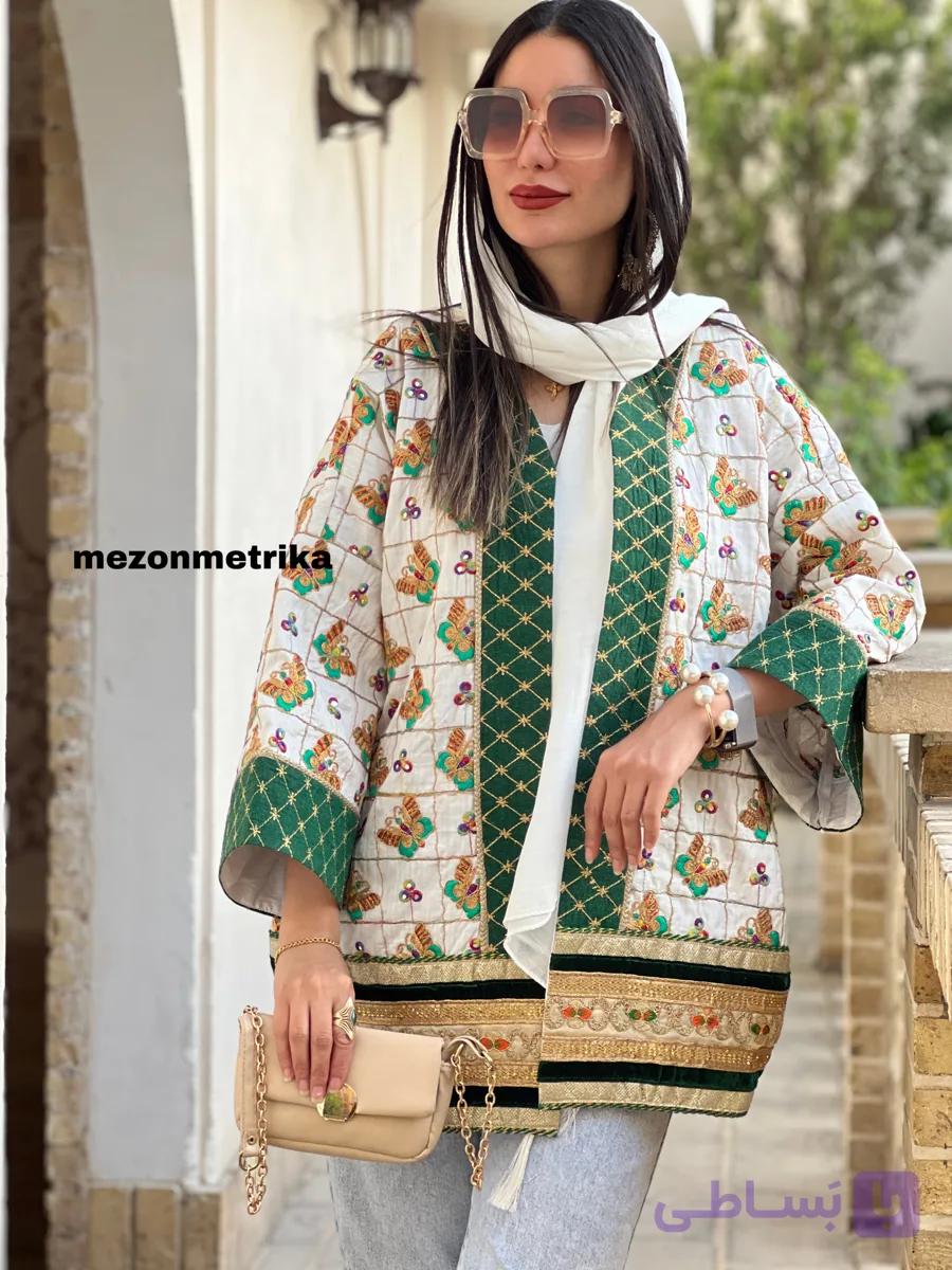 مانتو کتی زنانه سوزندوزی هندی کد24