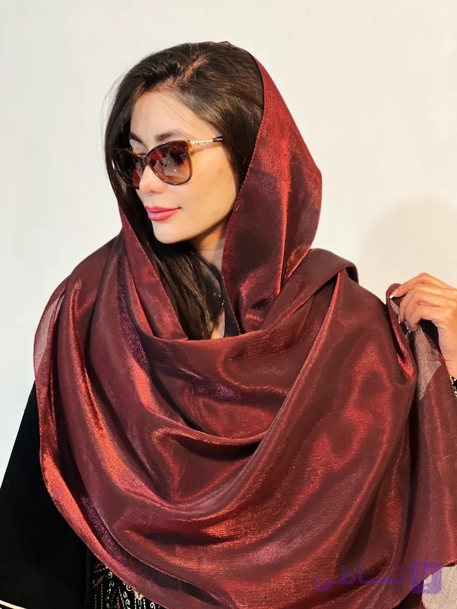 شال زرشکی زنانه کد22