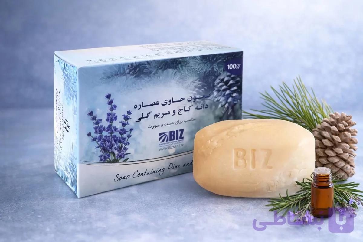 صابون گیاهی کاج و مریم‌گلی پاکسازی عمیق، شادابی واقعی پوست اورجینال — تصویر 1