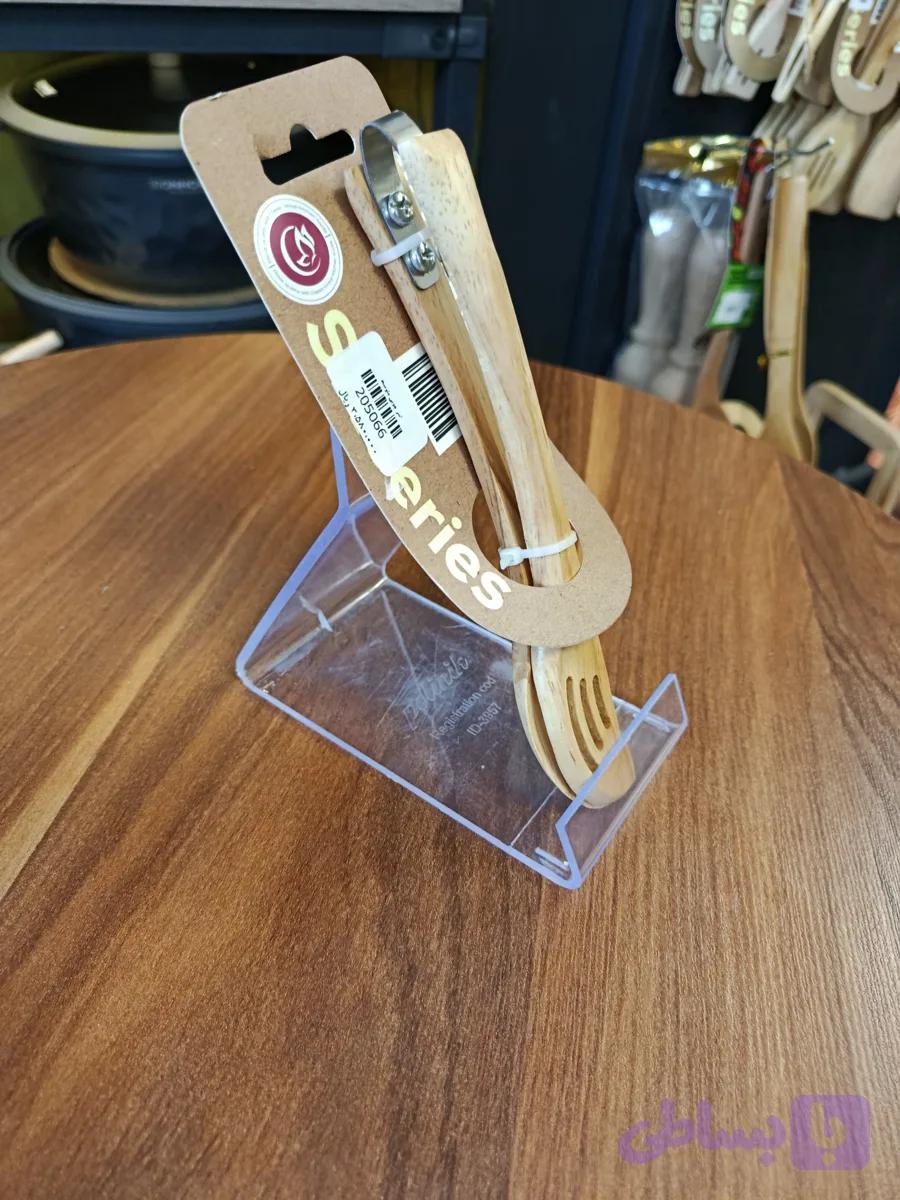 انبر چوبی متوسط Medium wooden tongs