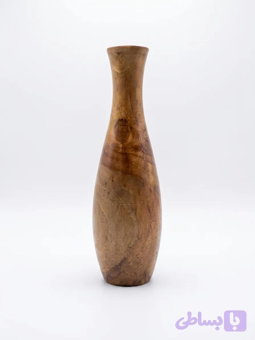 گلدان چوبی بلند Tall wooden vase — تصویر 1