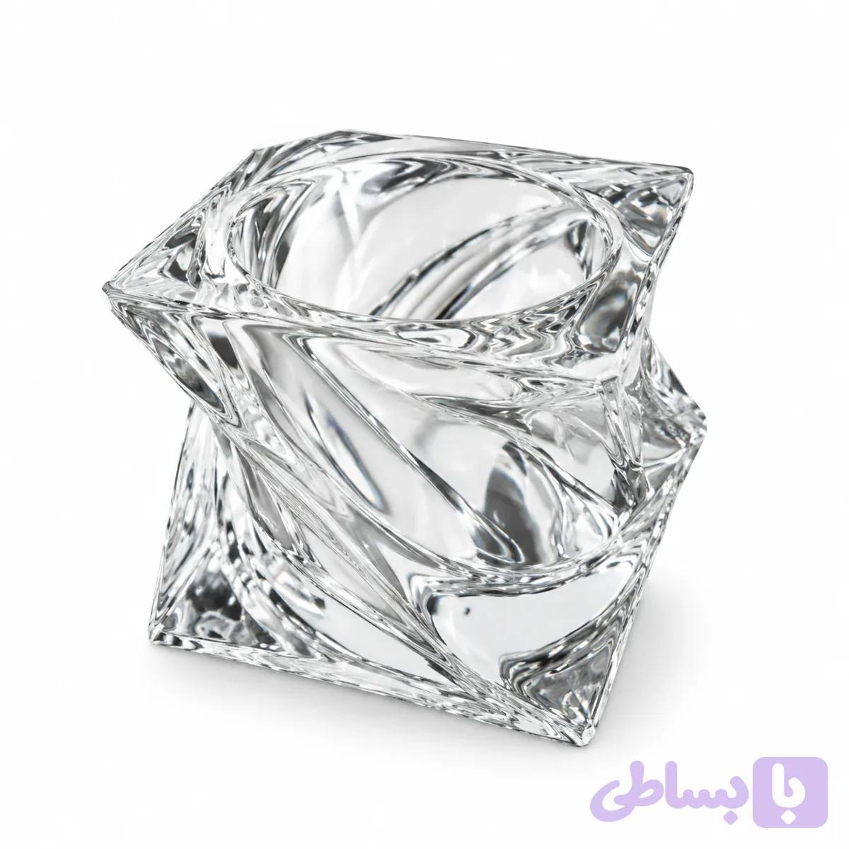شمعدان مربع طرح پیچ Square twisted-design candlestick — تصویر 1